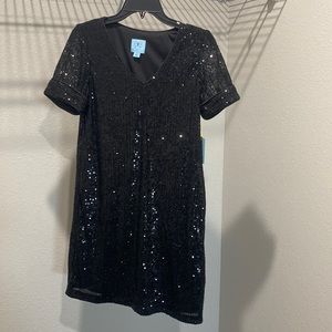 NWT Black Sequin Cece Dress